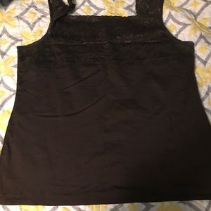 Dark brown L lace cami